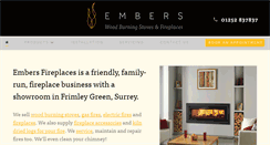 Desktop Screenshot of embersfireplaces.co.uk
